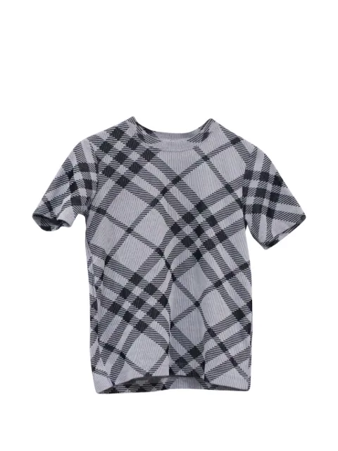 Burberry Pre-Owned checked crew-neck T-shirt Grey GILTPUUSCL570330M