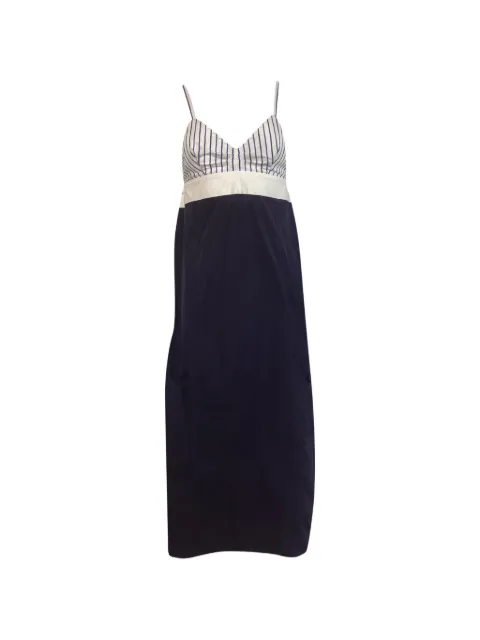 Dries Van Noten Pre-Owned striped midi dress Blue NAPPUUSCL446946W