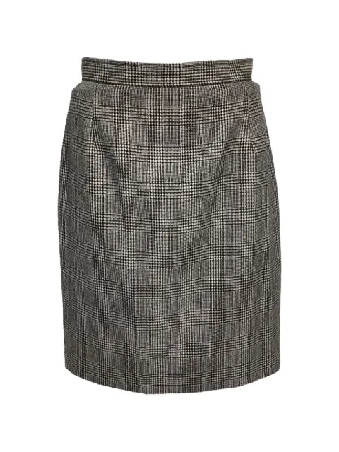 Valentino Garavani Pre-Owned Prince of Wales-check skirt Grey NAPPUUSCL456538W