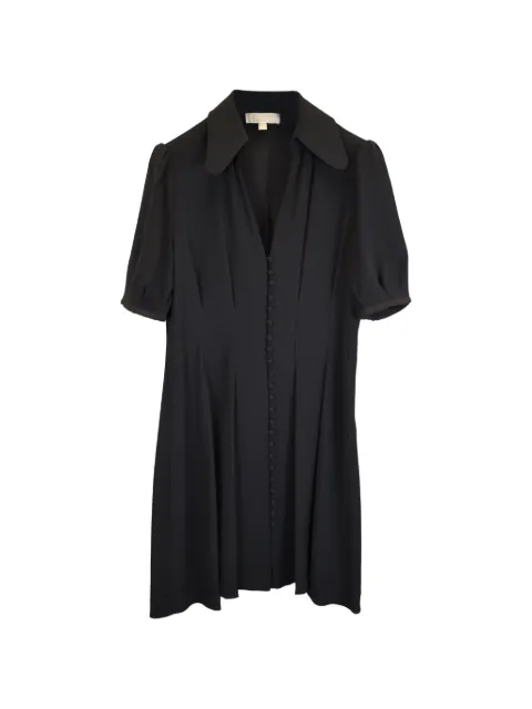Michael Kors Vintage V-neck midi dress Black NAPPUUSCL391349W