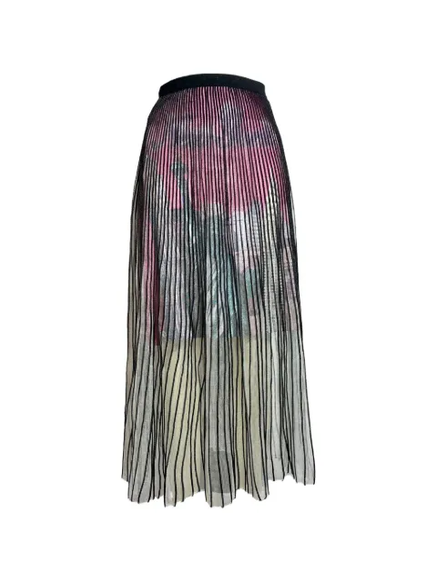 Balenciaga Pre-Owned pleated midi skirt Black NAPPUUSCL411271W