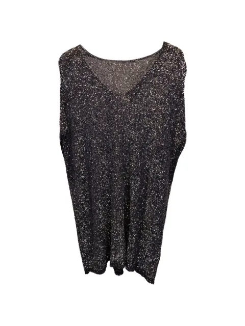 Saint Laurent Pre-Owned embellished sequin mini dress Black NAPPUUSCL368660W
