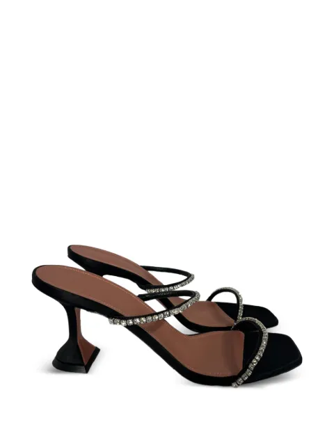 Amina Muaddi Gilda crystal-embellishment sandals Black NAPPUUSSH463389W