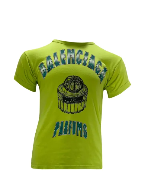 Balenciaga Pre-Owned graphic-print crewneck T-shirt Green BAPUUSCL424482W