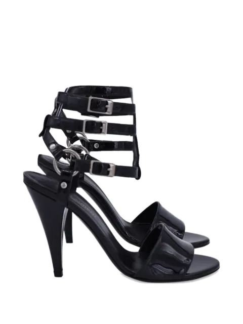 Saint Laurent Pre-Owned Cage strappy sandals Black TONPUUSSH374744W