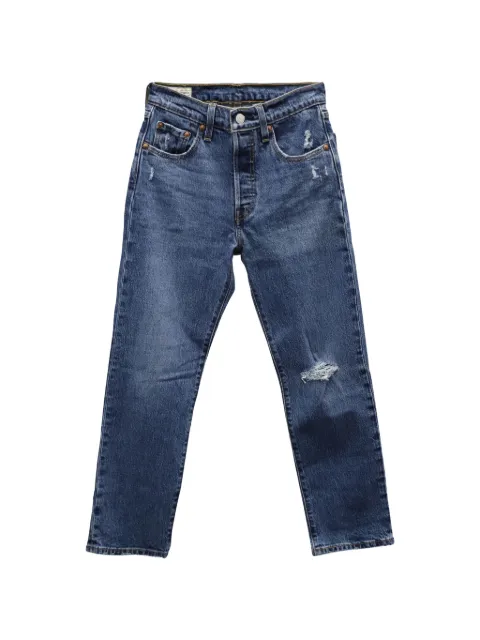 Levi's Vintage Clothing 501 distressed cropped trousers Blue TONPUGBCL247382W