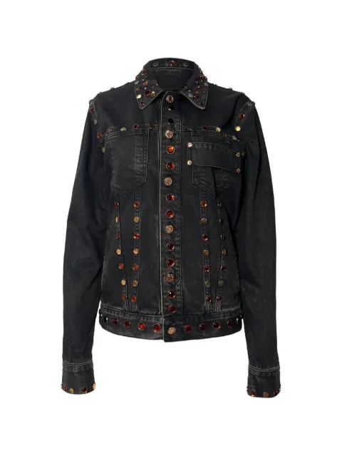 Givenchy Pre-Owned jewel-embellished cotton jacket Black MRPPUUSCL450303W