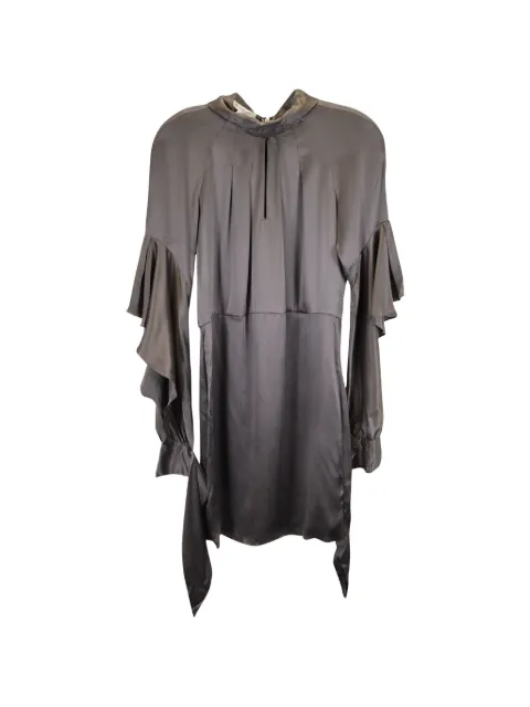 Vanessa Bruno ruffled asymmetric-sleeve mini dress Grey NAPPUUSCL373379W