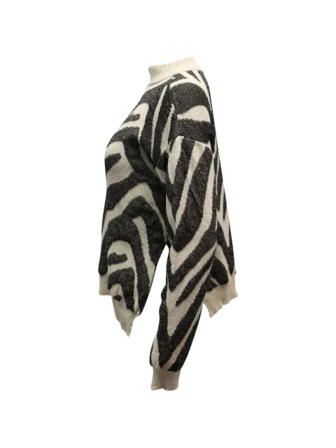 Nanushka Sosa zebra-patterned sweater Neutrals NAPPUGBCL238120W