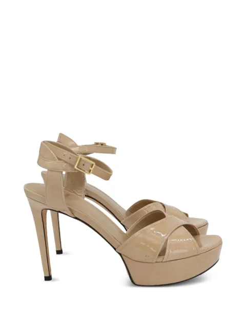 Stuart Weitzman crossover-strap platform sandals Neutrals TONPUGBSH263291W