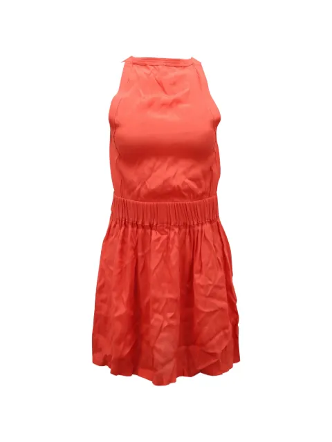 IRO halterneck elasticated mini dress Orange NAPPUGBCL093961W