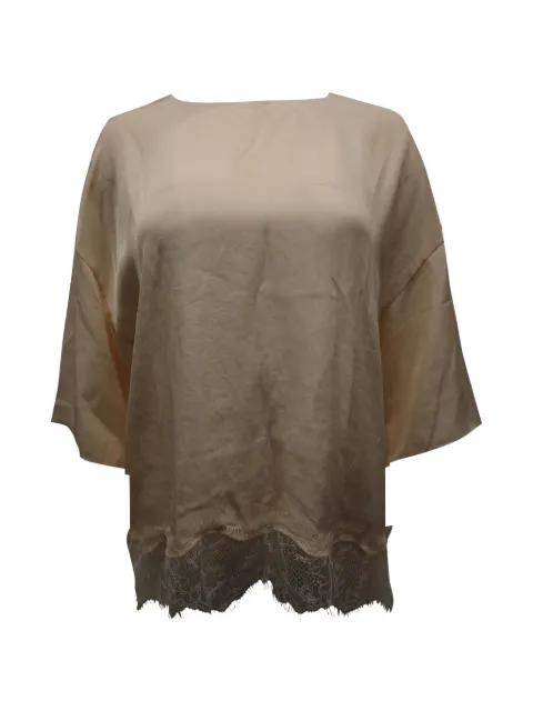 Vince lace-trim blouse Neutrals TONPUGBCL145924W