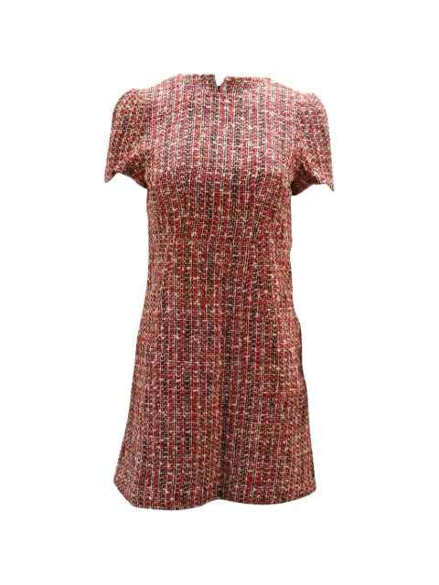 Alexander McQueen Pre-Owned tweed rear-zip dress Red NAPPUGBCL102319W