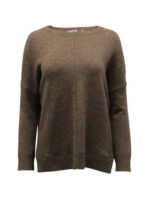 Vince ribbed-neck sweater Brown TONPUGBCL167002W