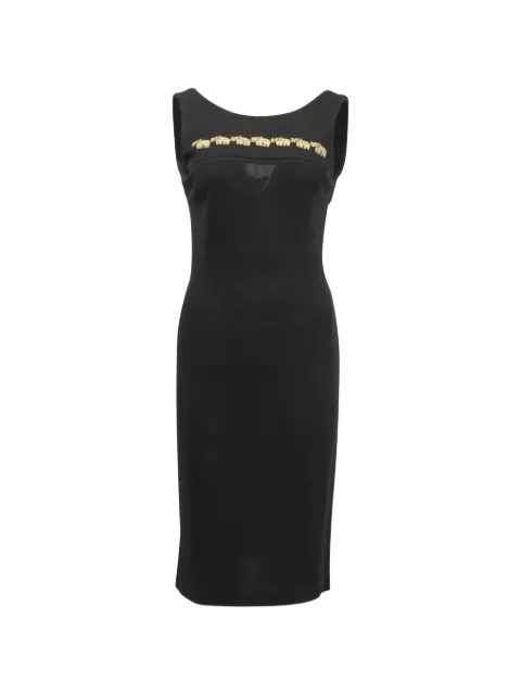 Escada Pre-Owned elephant embroidered dress Black NAPPUGBCL149319W