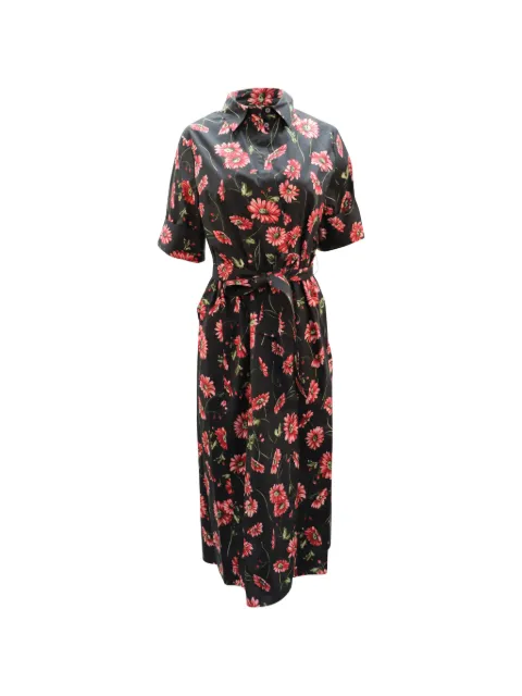 Adam Lippes floral-print tie maxi dress Black NAPPUGBCL099696W
