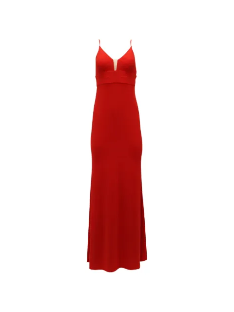 Calvin Klein Vintage V-neck strap gown maxi dress Red NAPPUGBCL100715W