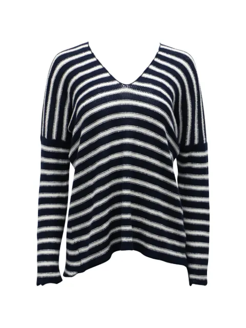 Vince striped V-neck sweater Blue TONPUGBCL167000W