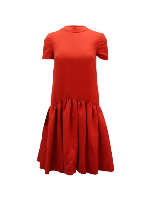 Alexander McQueen Pre-Owned Drop waist tiered dress Red NAPPUGBCL102317W