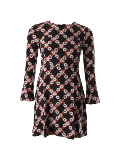 SANDRO floral-print round-neck dress Black TONPUGBCL127041W