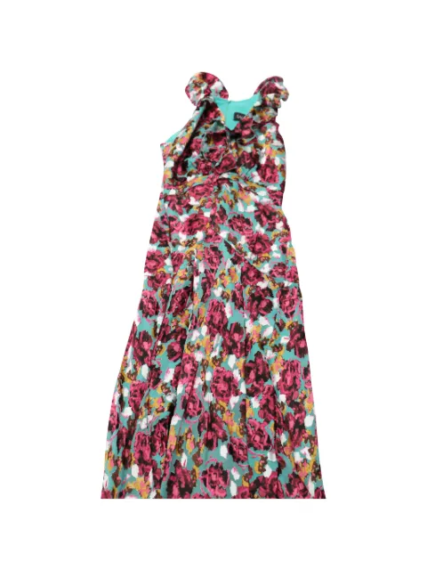 Saloni floral-print dress Blue NAPPUGBCL107997W