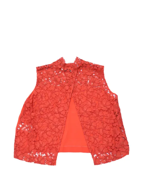 SANDRO lace sleeveless blouse Red NAPPUGBCL128131W