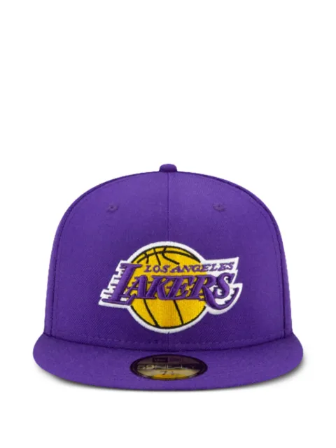 NEW ERA CAP 59Fifty NBA Los Angeles Lakers side patch fitted hat Purple 60180898