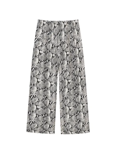 ANINE BING Roslin python print trousers Neutrals A0311792MTL100MTL100