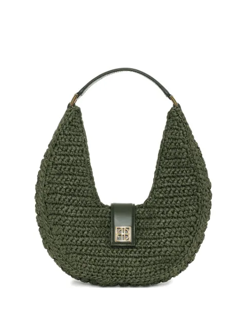 ANINE BING monogram lou tote bag Green A1311208AYG27