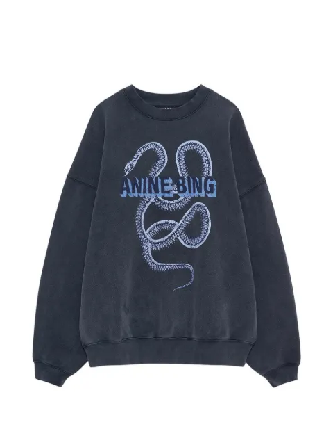 ANINE BING snake print sweatshirt Grey A0812060WBL1