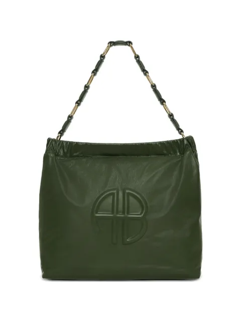 ANINE BING Kate embossed chain shoulder bag Green A133215AYG27