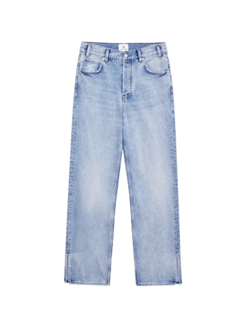 ANINE BING Roy side slit straight-leg jeans Blue A0612050