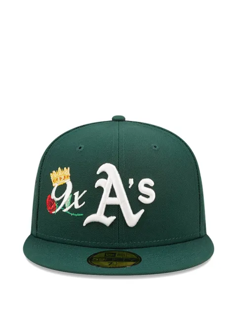 NEW ERA CAP 59Fifty MLB Oakland Athletics Crown 9X Champs baseball cap Green 60243482