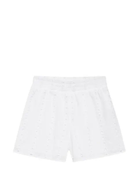 ANINE BING Eyelet kam shorts White A0512098WTI26WHITE