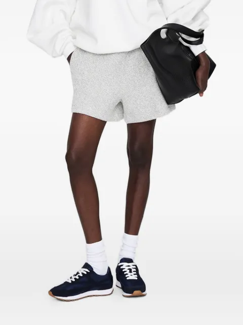 ANINE BING Kam framed monogram shorts Grey A0512081MLT1
