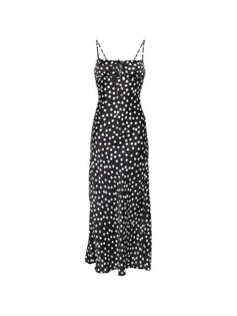 Leslie Amon polka-dot slip dress Black SS26030