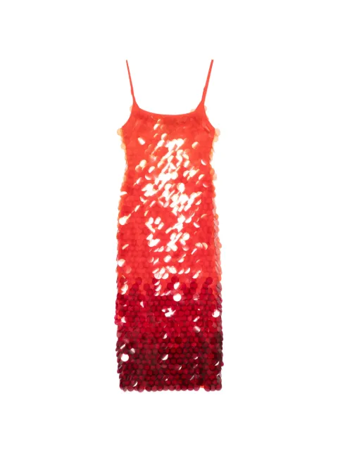 Leslie Amon Paloma sequin-embellishmentt midi dress Orange SS26013