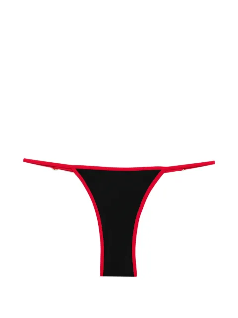 Leslie Amon Cerise bead-embellished bikini bottoms Black SS26019