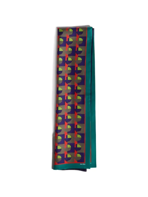 Miu Miu printed silk scarf Green 5FF0652IG3