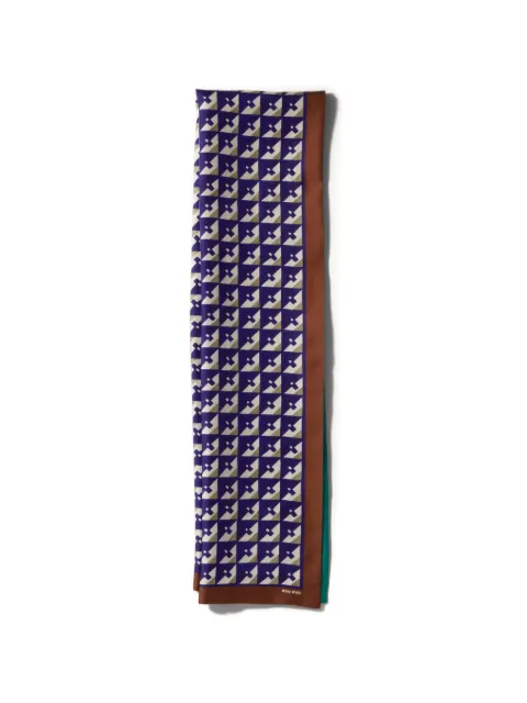 Miu Miu printed silk scarf Blue 5FF0652IG3