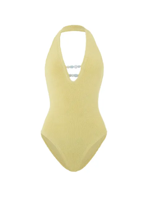 Hunza G Adriana swimsuit Yellow ADRIANABEADEDSWIM