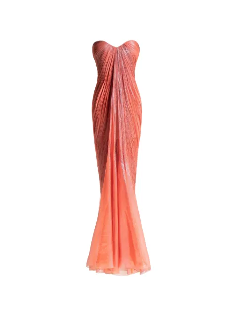 Maria Lucia Hohan Victoria ruched maxi dress Orange PF006379