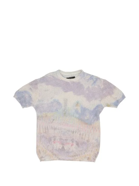 AMIRI tie-dye knitted T-shirt Purple MULTICOLORTIEDYEKNIT