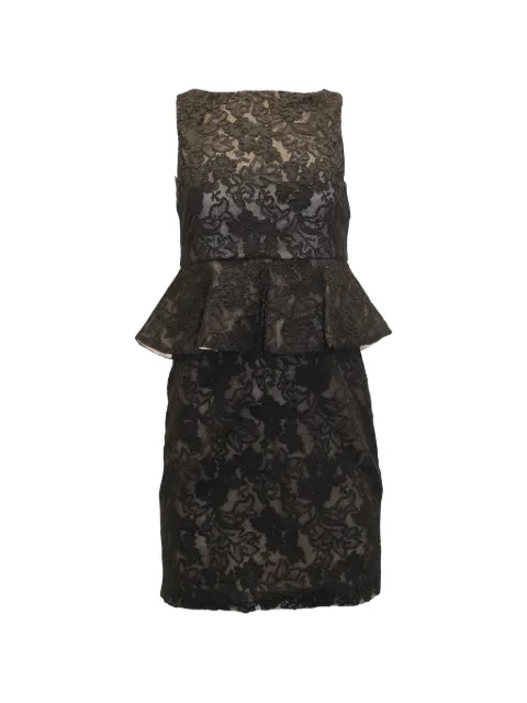 alice + olivia Josephine lace peplum mini dress Black NAPPUGBCL090952W