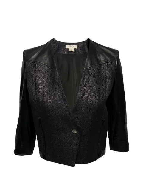 Helmut Lang Pre-Owned textured cropped jacket Black NAPPUGBCL085993W