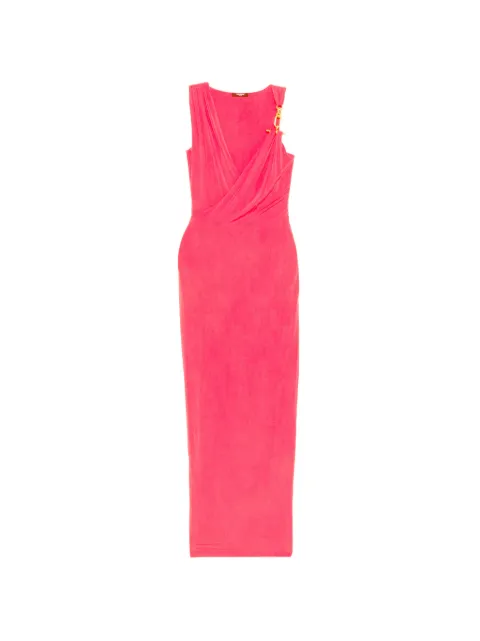 Balmain draped-effect sleeveless dress Pink GF1RP012JJ77