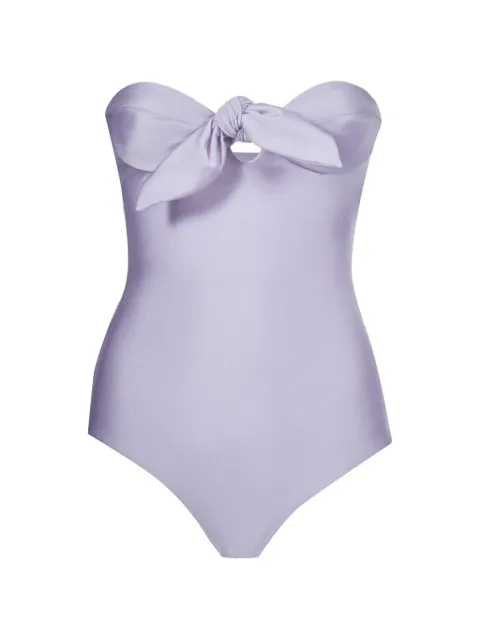 Taller Marmo knot-bandeau swimsuit Purple TMSS2578340
