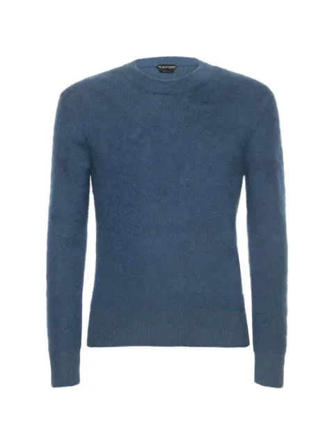 TOM FORD long-sleeve crew-neck sweater Blue BAE72TFK110