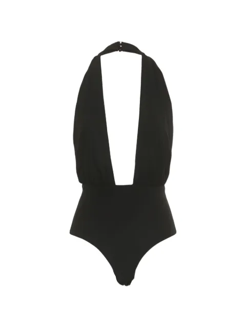 Michael Kors deep V-neck open-back bodysuit Black BW392F0024