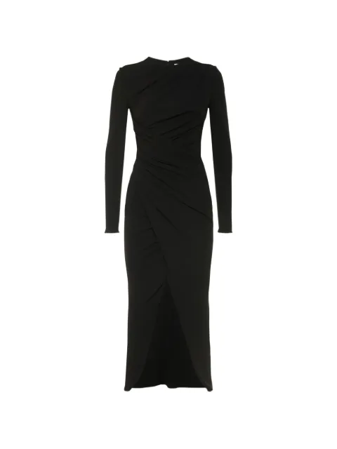 Michael Kors long-sleeve round-neck maxi dress Black BD320F0024